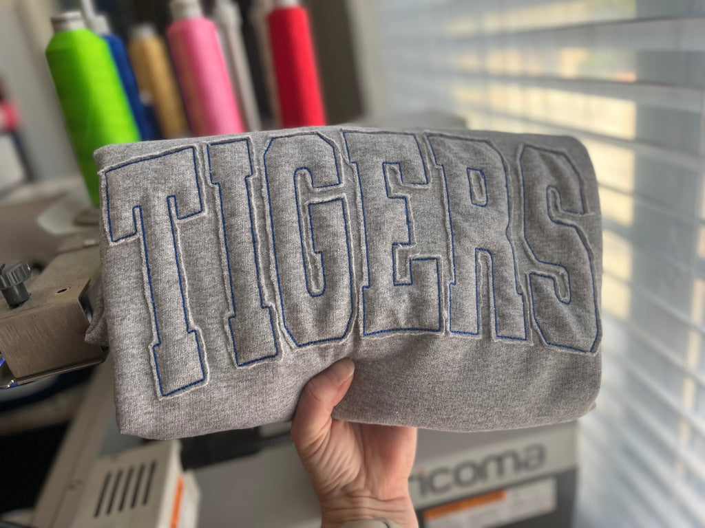 Custom Sweatshirt Appliqué Embroidery
