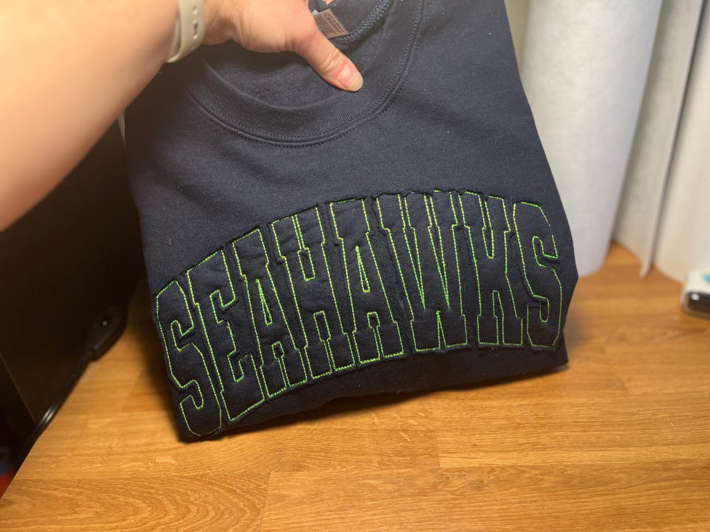 Custom Sweatshirt Appliqué Embroidery