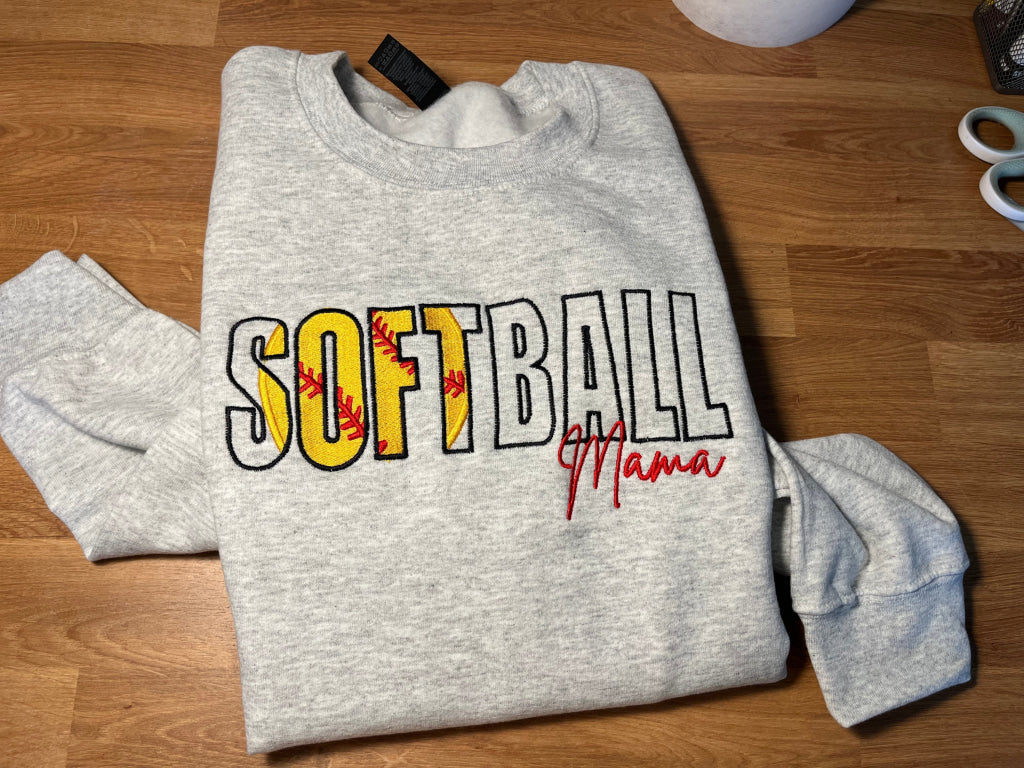 Softball Mama Embroidered