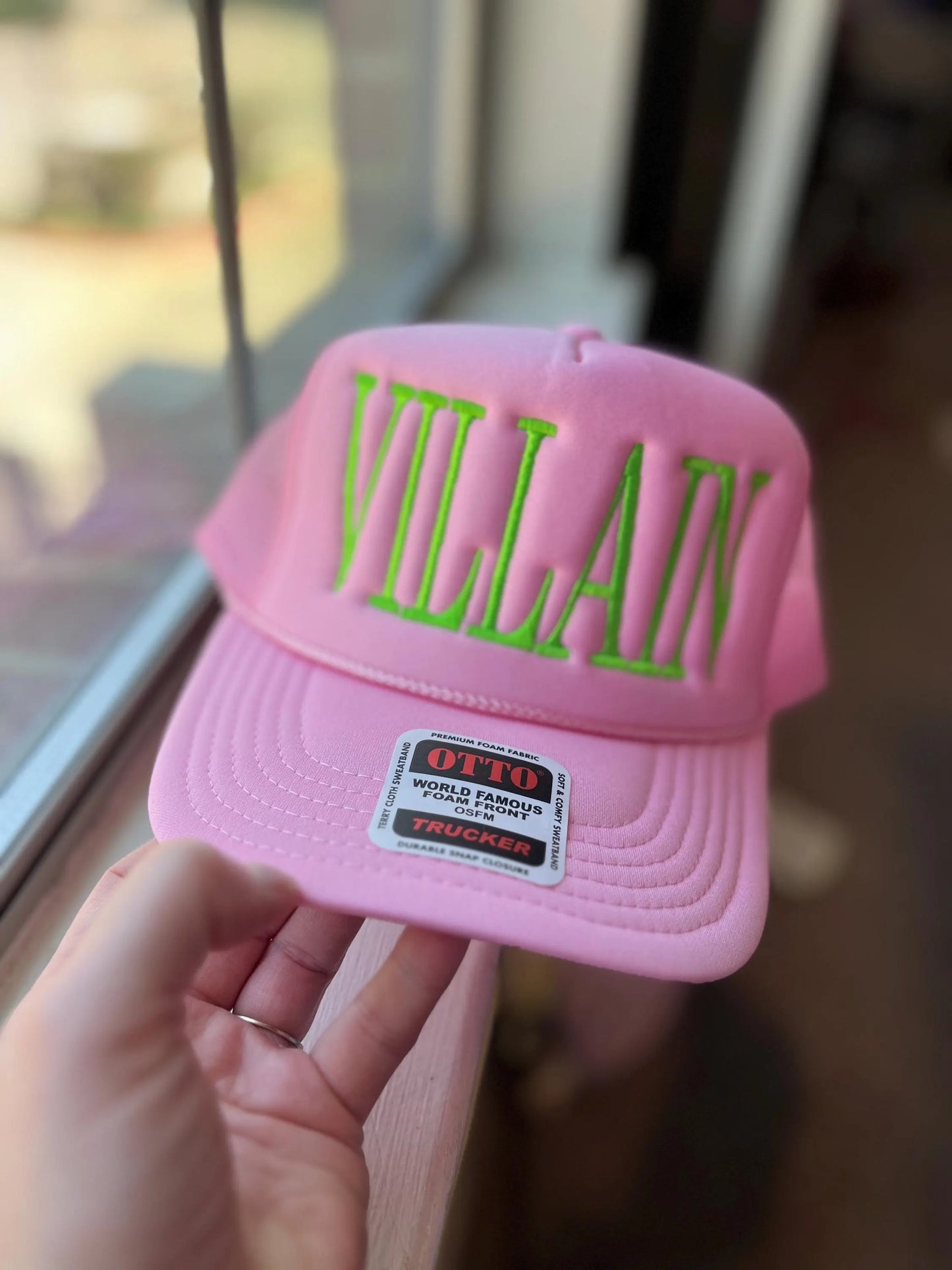 Custom Tall Text foam trucker hat