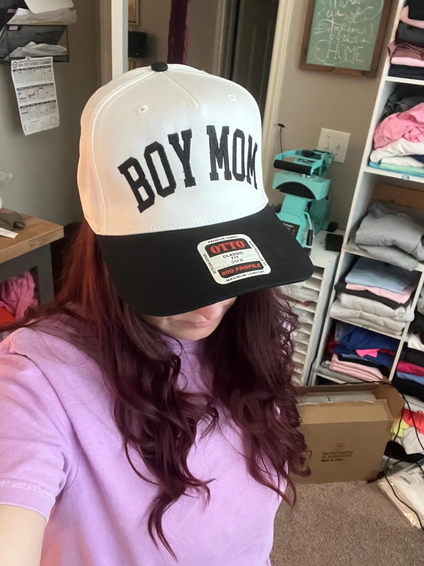 BOY MOM embroidered Otto trucker hat
