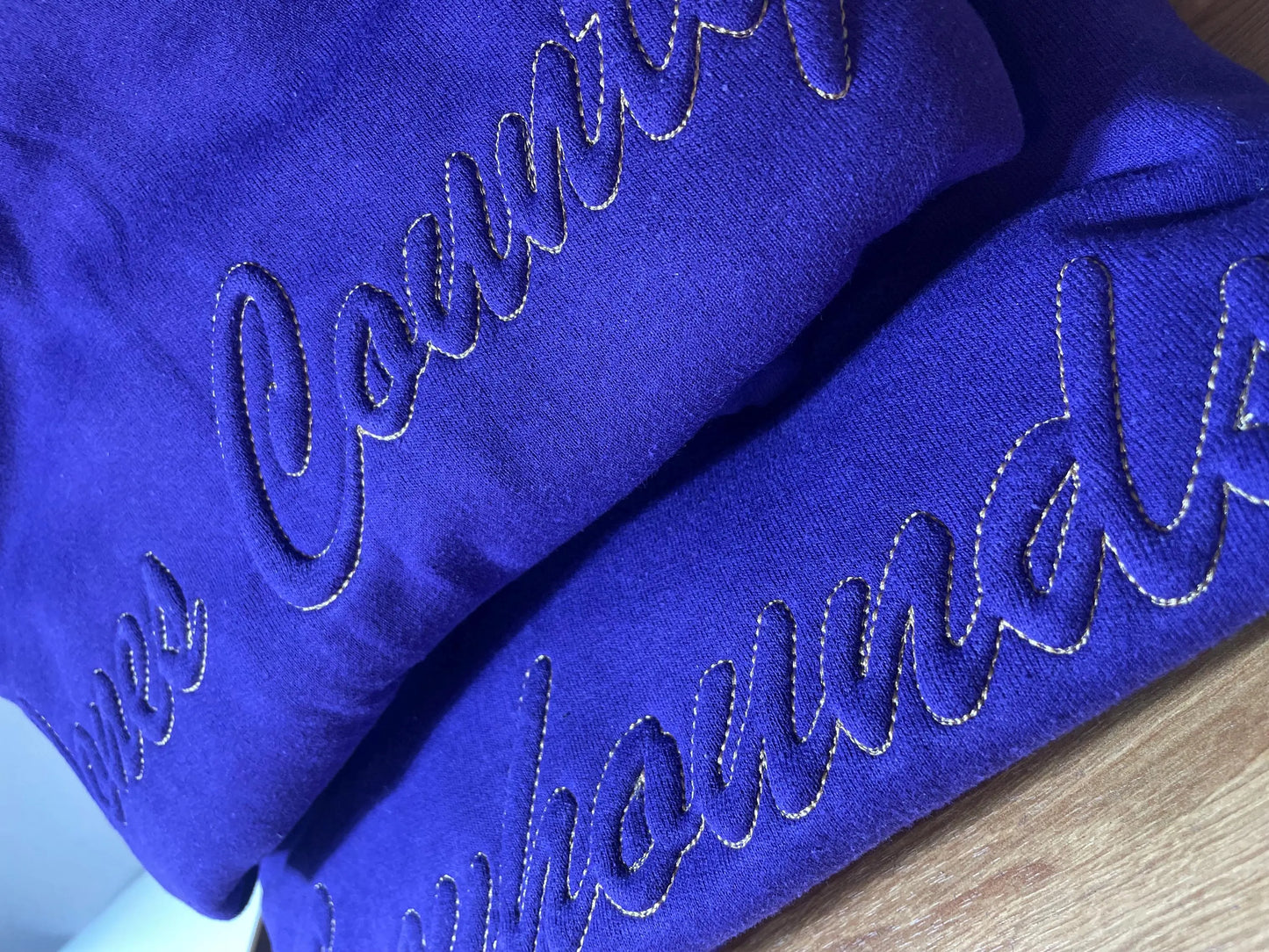 Custom 3D Script Embossed Embroidery