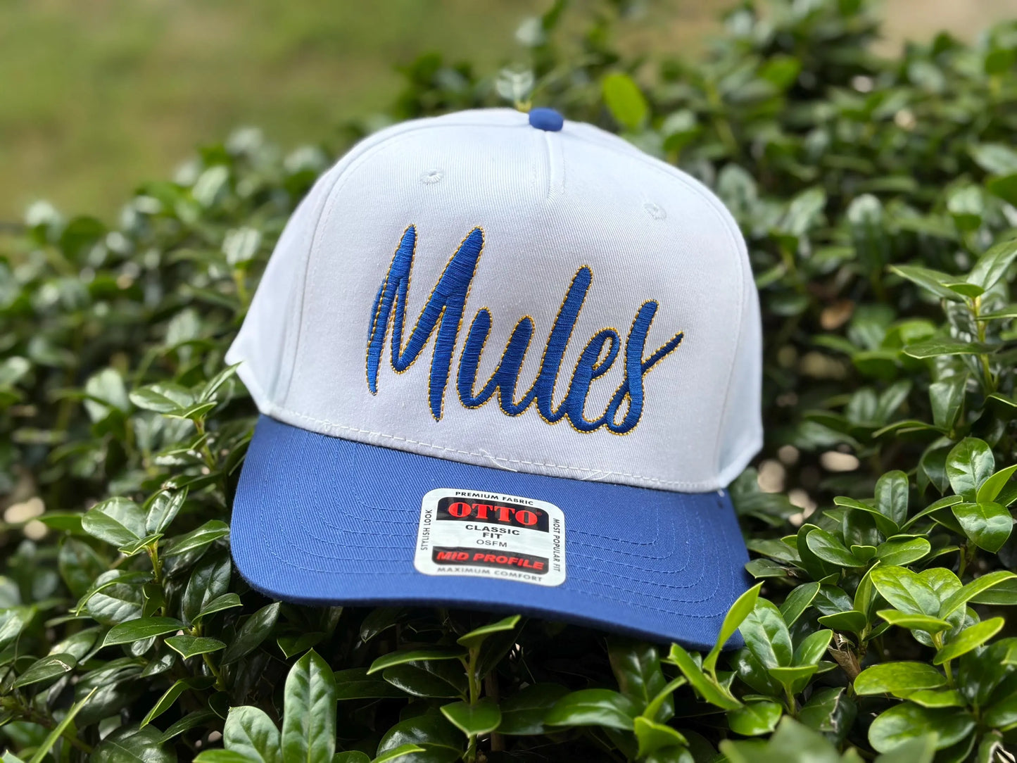 Custom Script Outlined Text Otto trucker hat