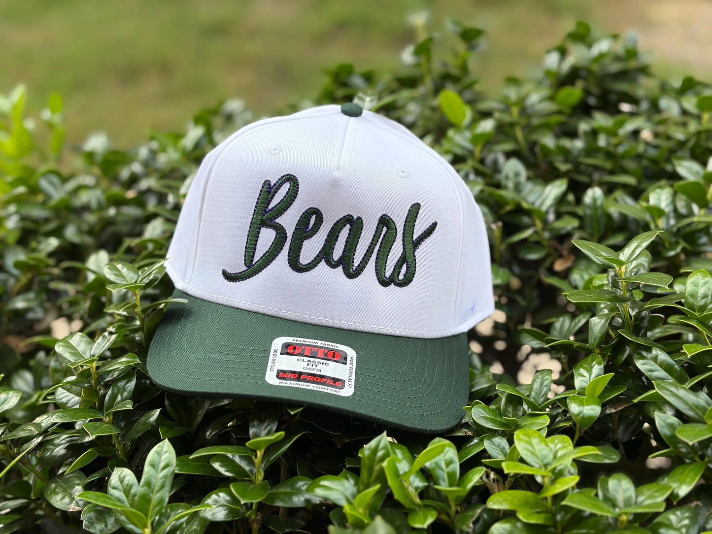 Custom Script Outlined Text Otto trucker hat