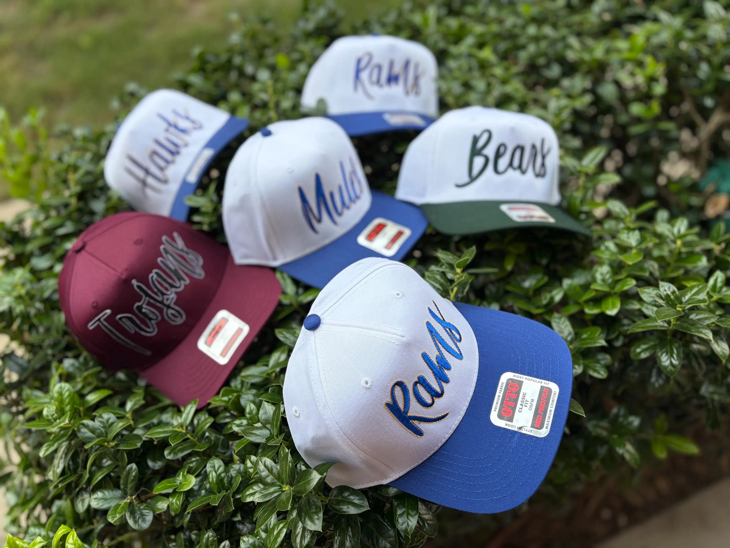 Custom Script Outlined Text Otto trucker hat