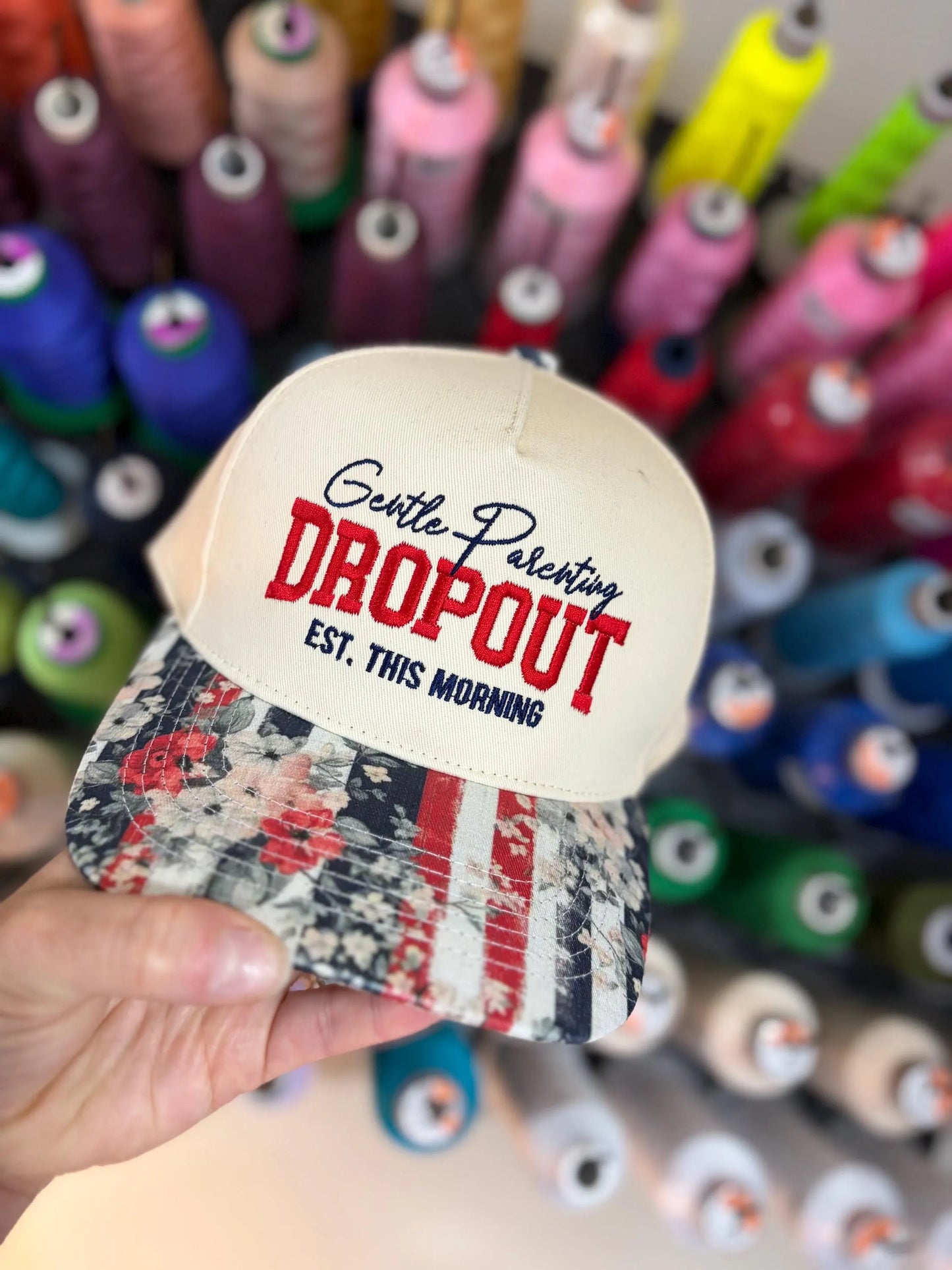 Gentle Parenting Dropout floral bill hat