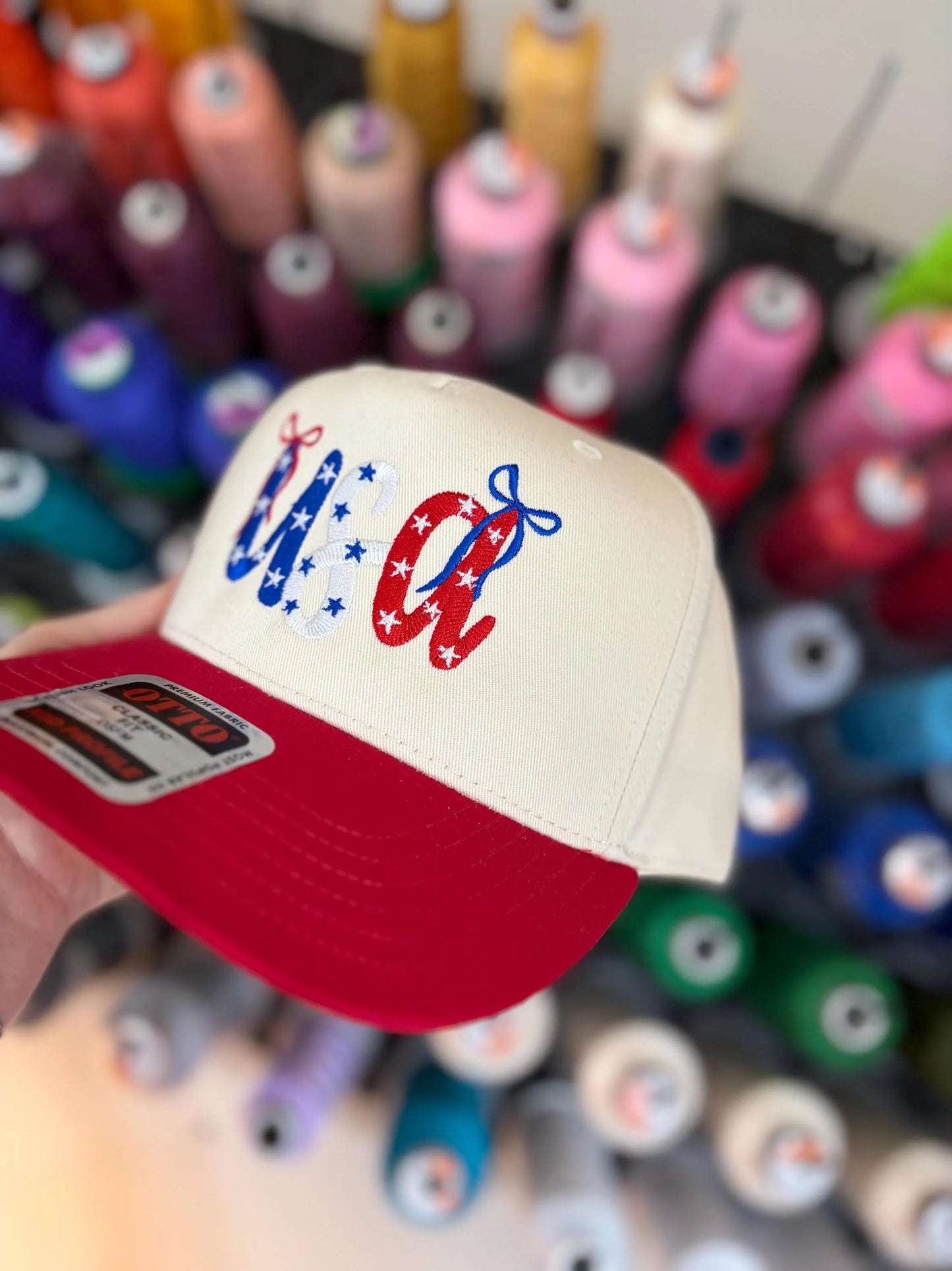 USA stars and ribbons Otto cap