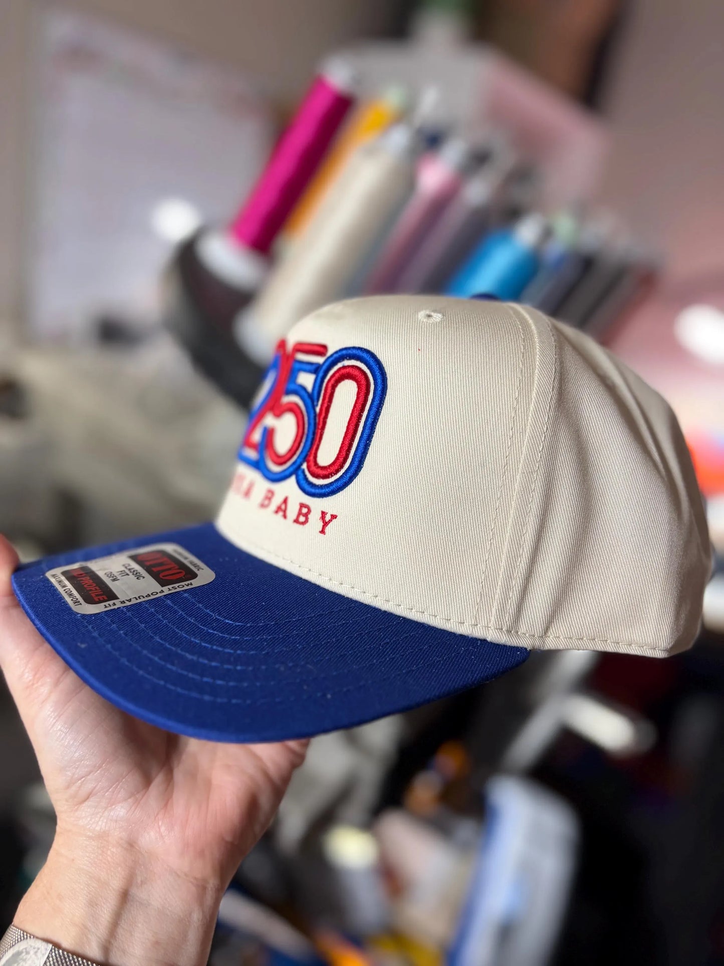 USA BABY 250 puff embroidered cap