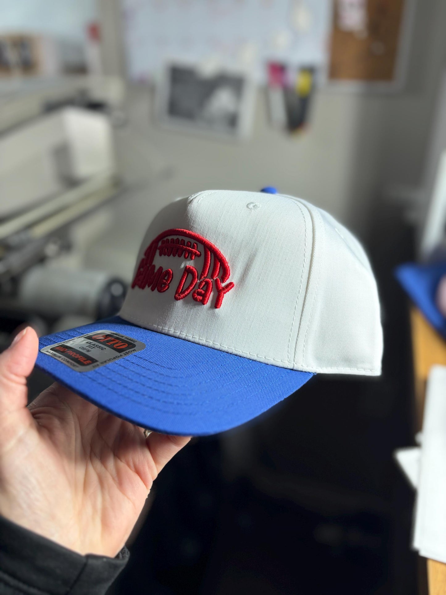 Football Game Day 3d puff embroidered hat