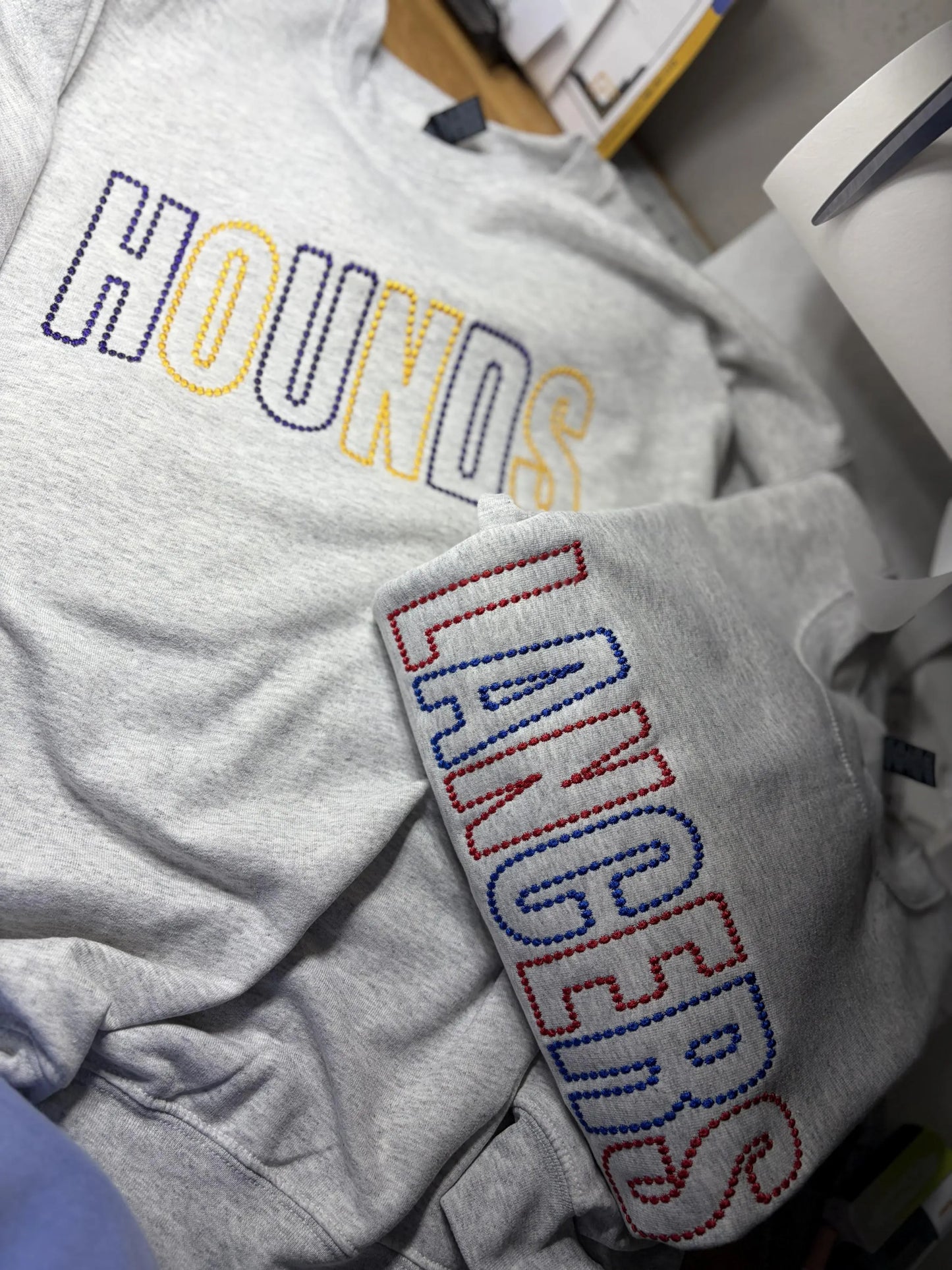 Pearl Stitch custom embroidered crewneck