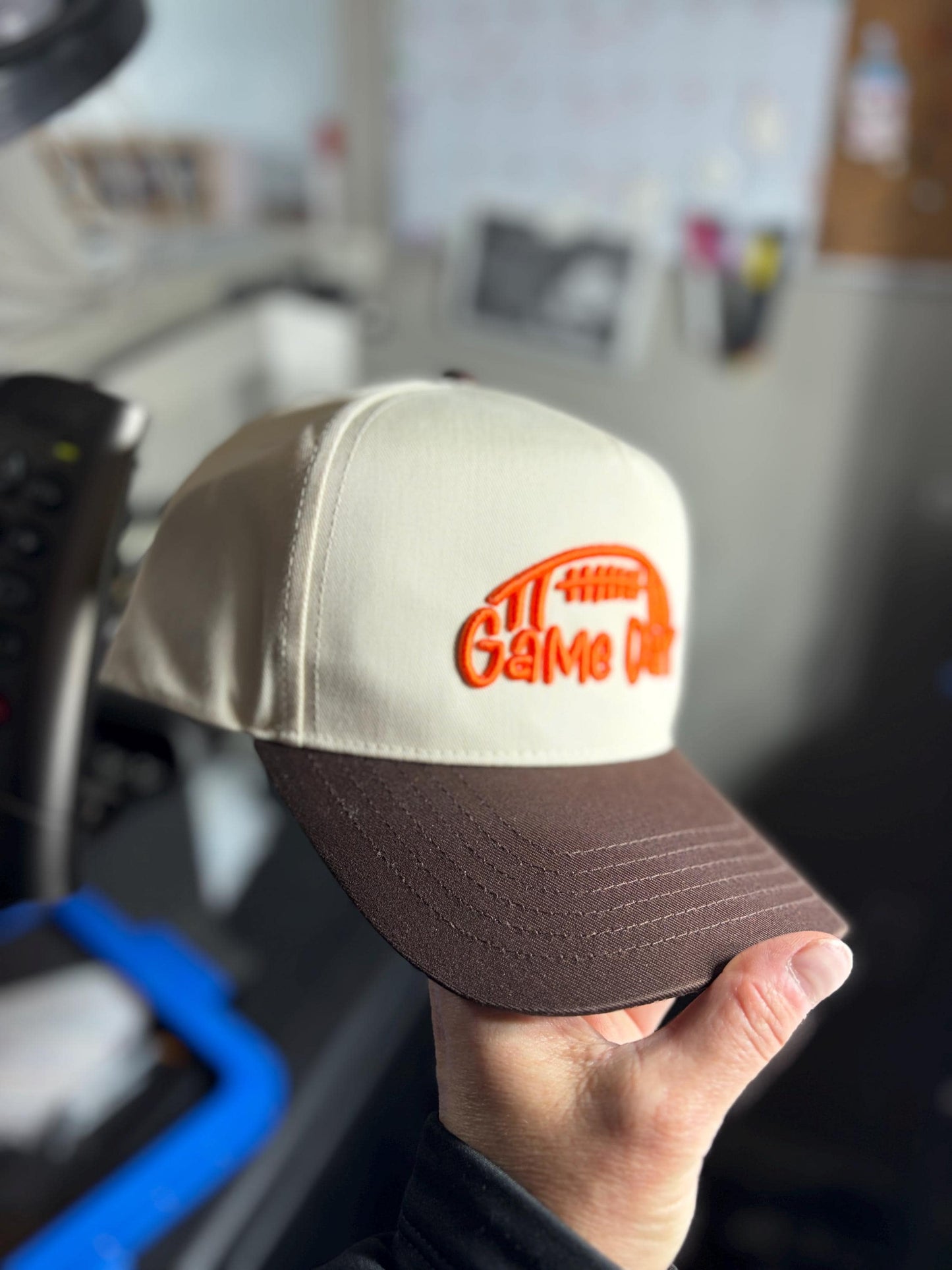 Football Game Day 3d puff embroidered hat