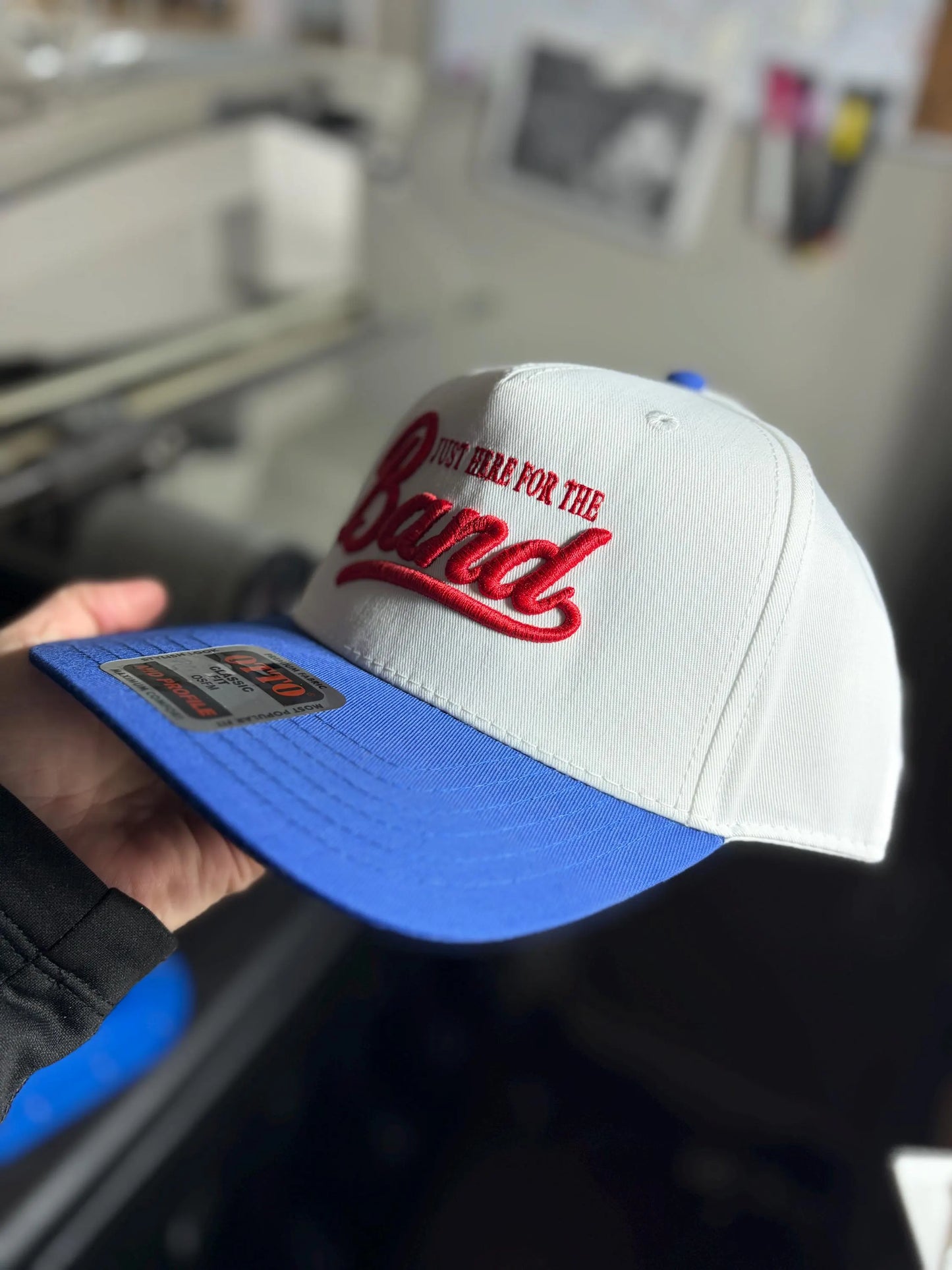 Here For The Band 3d puff embroidered hat